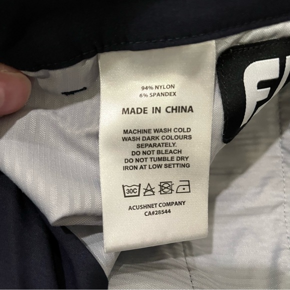 Footjoy Men’s Performance Tapered Fit (Euro) Golf Trousers Pants - Navy 32x32 - Picture 6 of 7